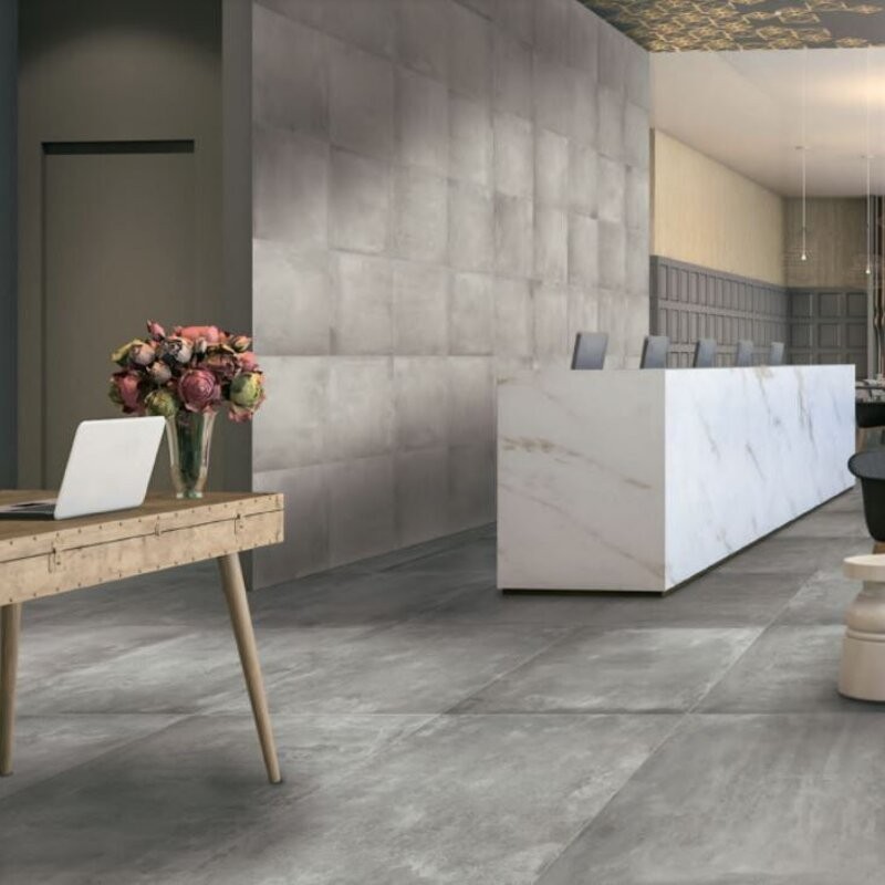 Carrelage icon smoke 80 x 80 ep. 10mm