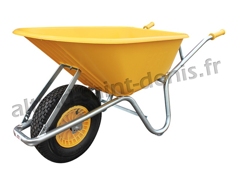 Brouette hercule jaune 100l
