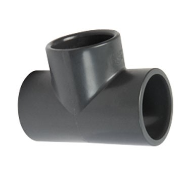 Te pvc pression pn16 de 50 a 90° ff