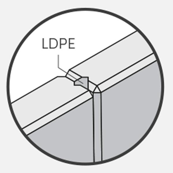 Latte de jonction ldpe pour murs tp cobefa