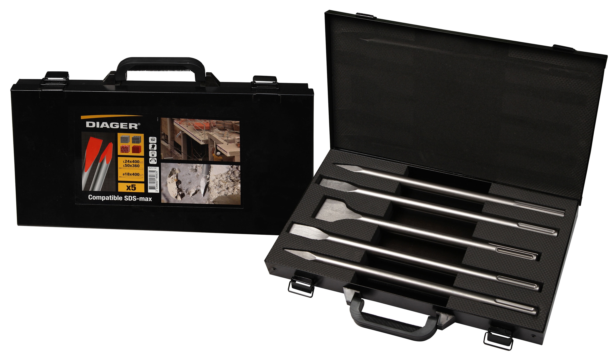 Coffret demolition 5 pieces sds-max