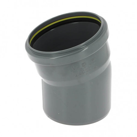 Coude pvc assainissement de 200 a 15° mf