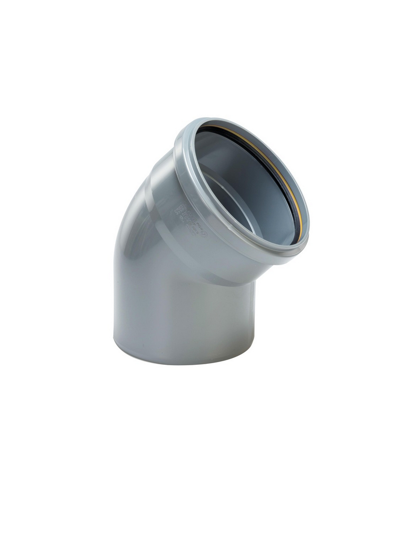 Coude pvc assainissement de 200 a 45°mf