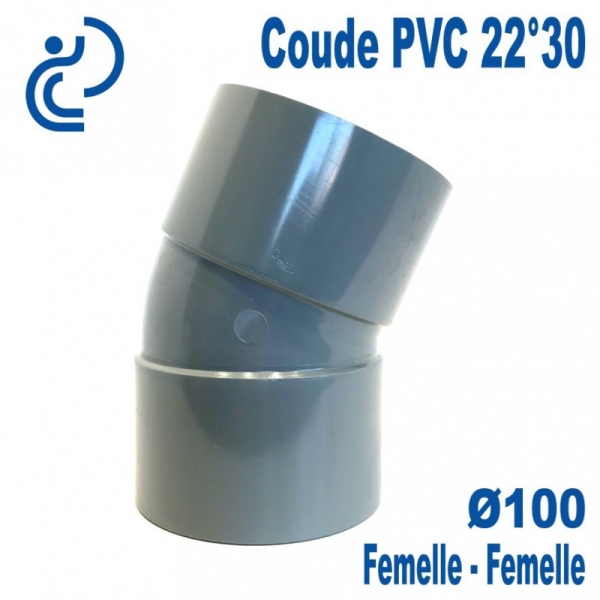 Coude pvc  de 100 a 22° ff