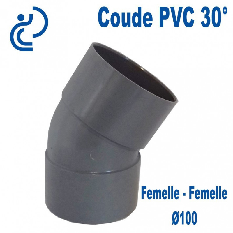 Coude pvc de 100 a 30°ff