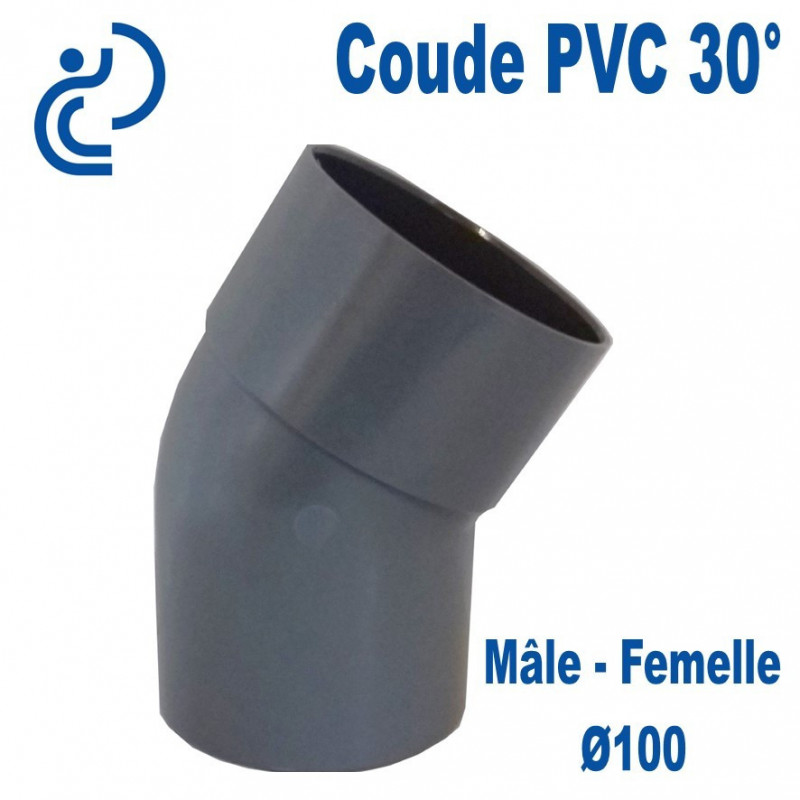 Coude pvc de 100 a 30°mf
