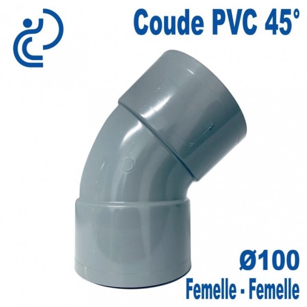 Coude pvc de 100 a 45°ff