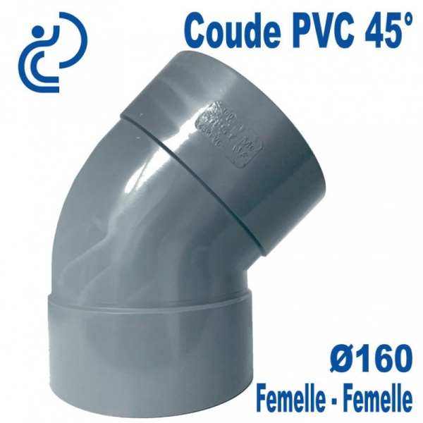 Coude pvc de 160 a 45° ff