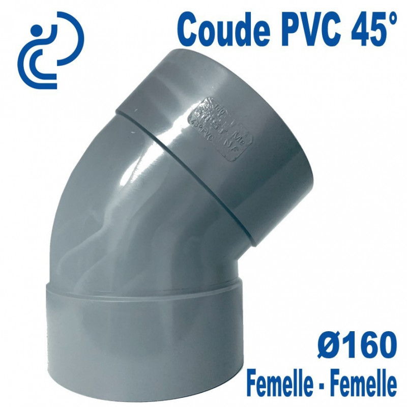 Coude pvc de 160 a 45° ff
