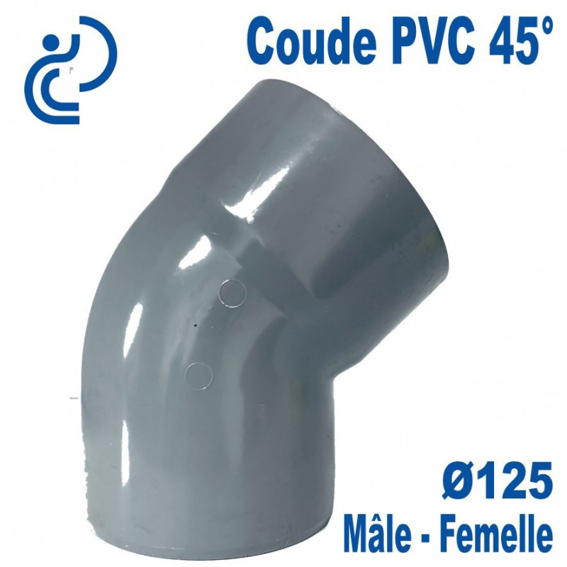 Coude pvc de 125 a 45° mf