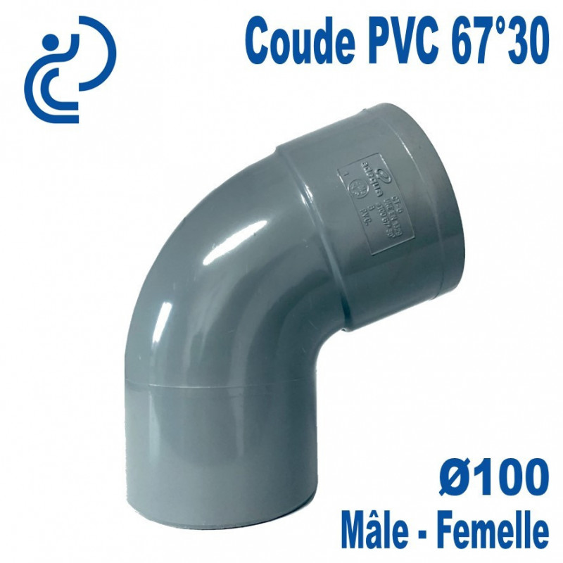 Coude pvc de 100 a 67°mf