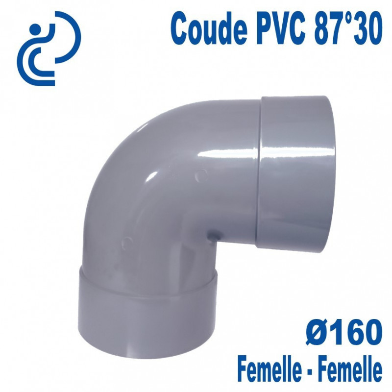 Coude pvc de 160 a 87° ff