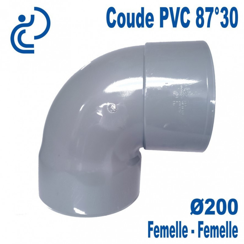 Coude pvc de 200 a 87° ff