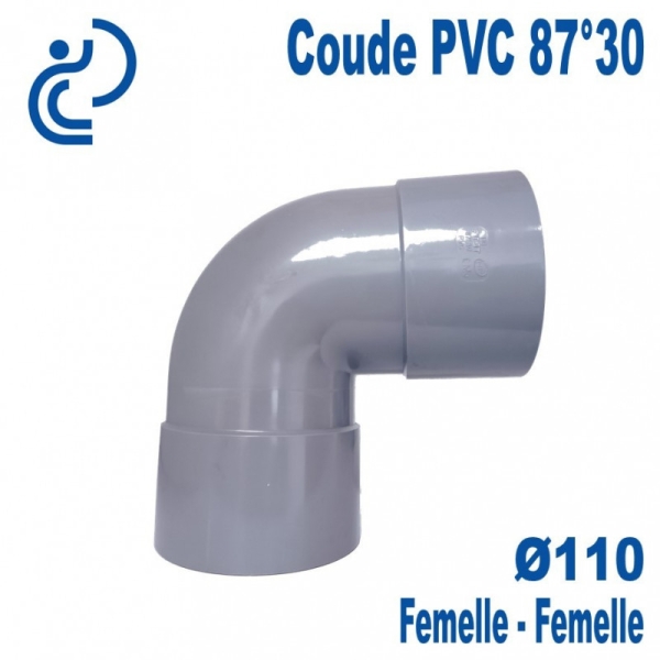 Coude pvc assainissement de 110 a 87° ff