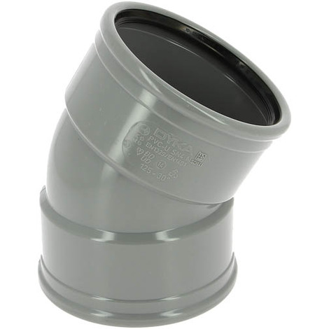 Coude pvc assainissement de 125 a 30° ff