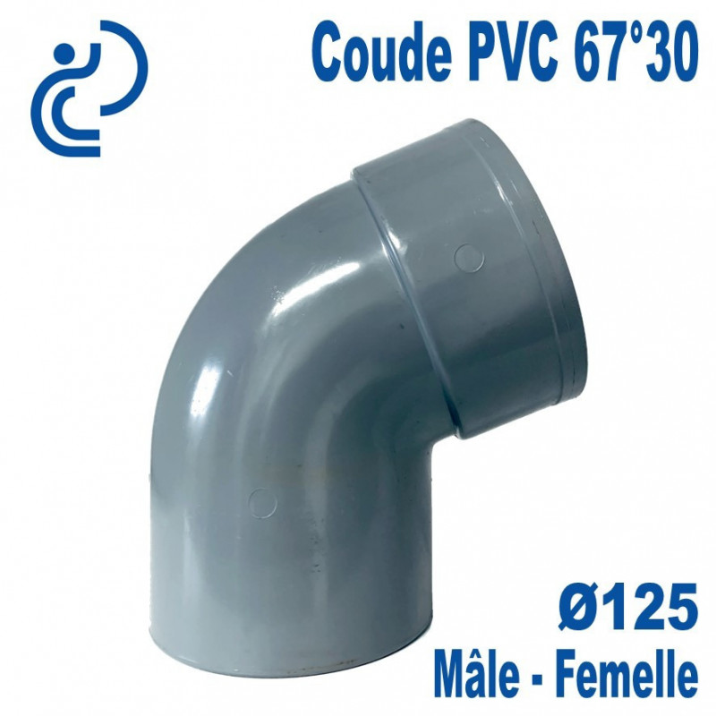 Coude pvc assainissement de 125 a 30° mf