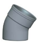Coude pvc assainissement de 160 a 30° mf