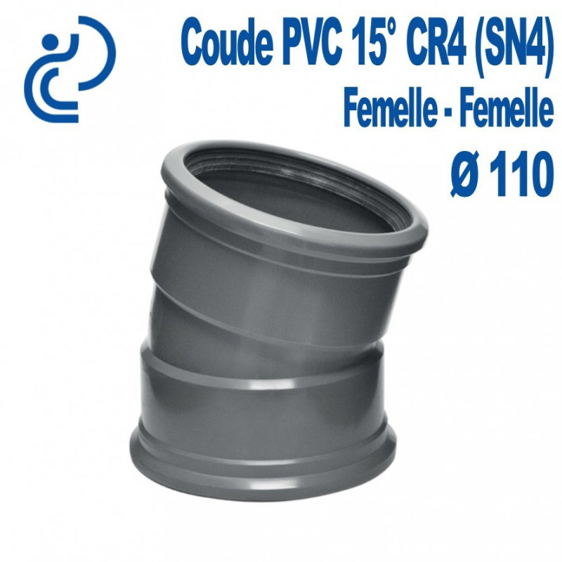 Coude pvc assainissement de 110 a 15° ff