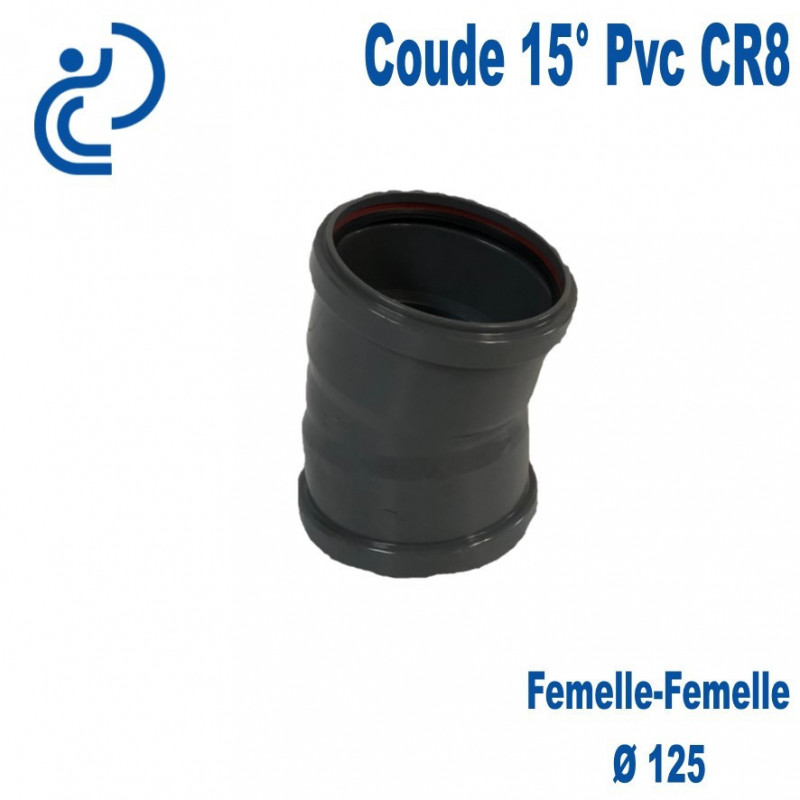 Coude pvc assainissement de 125 a 15° ff