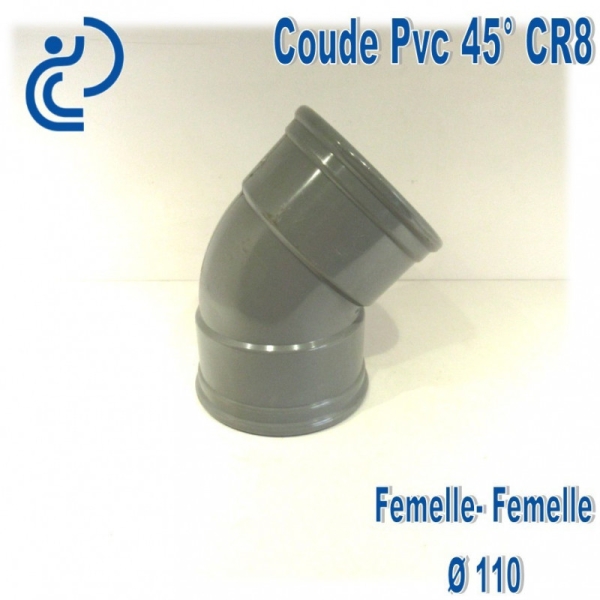 Coude pvc assainissement de 110 a 45° ff