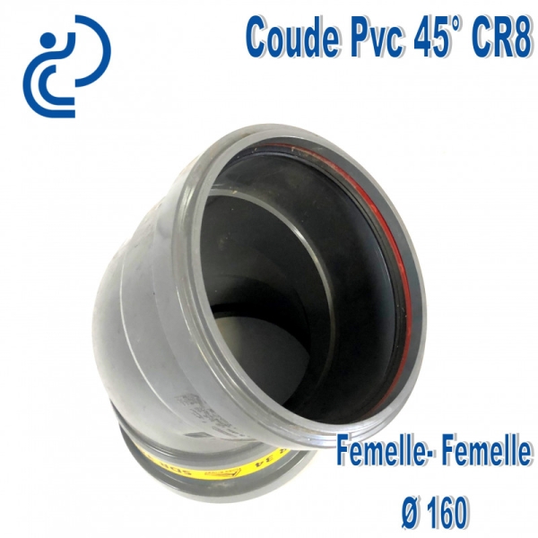 Coude pvc assainissement de 160 a 45° ff