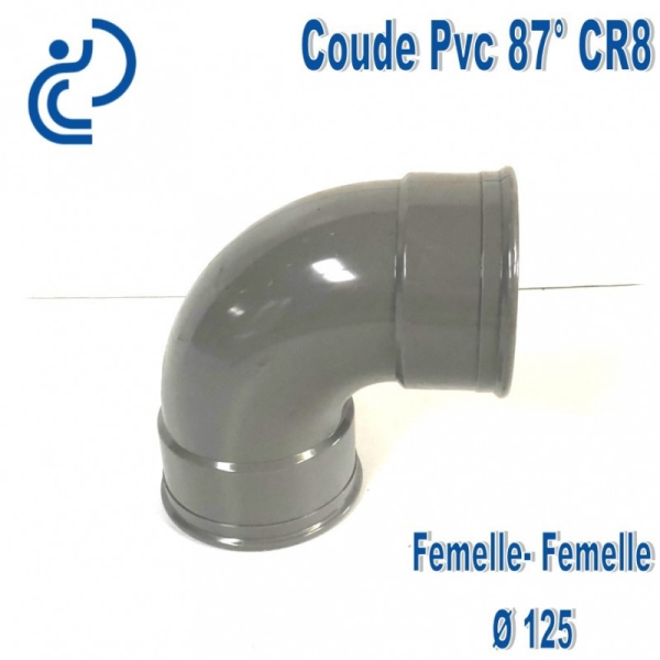 Coude pvc assainissement de 125 a 87° ff