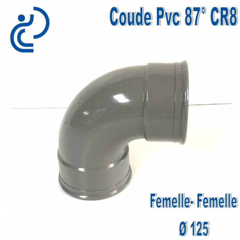 Coude pvc assainissement de 125 a 87° ff