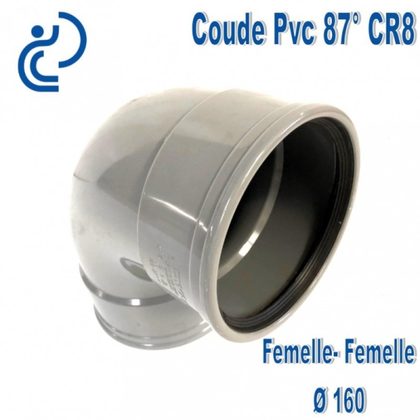 Coude pvc assainissement de 160 a 87° ff