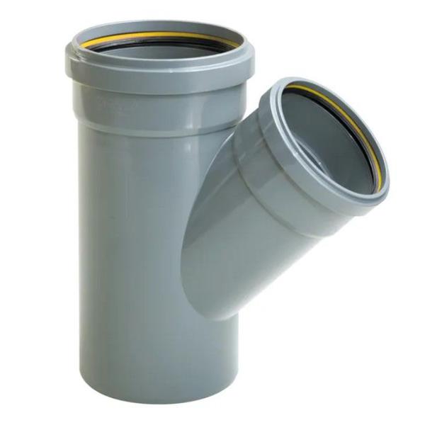 Culotte pvc  assainissement 200 a 45 ° mf