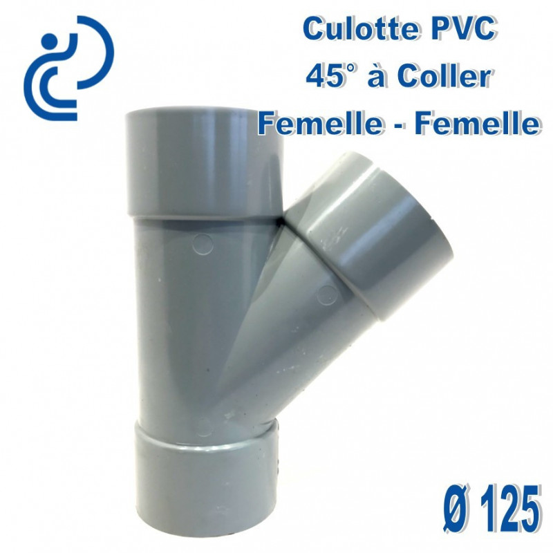 Culotte pvc 125 a 45 ° ff