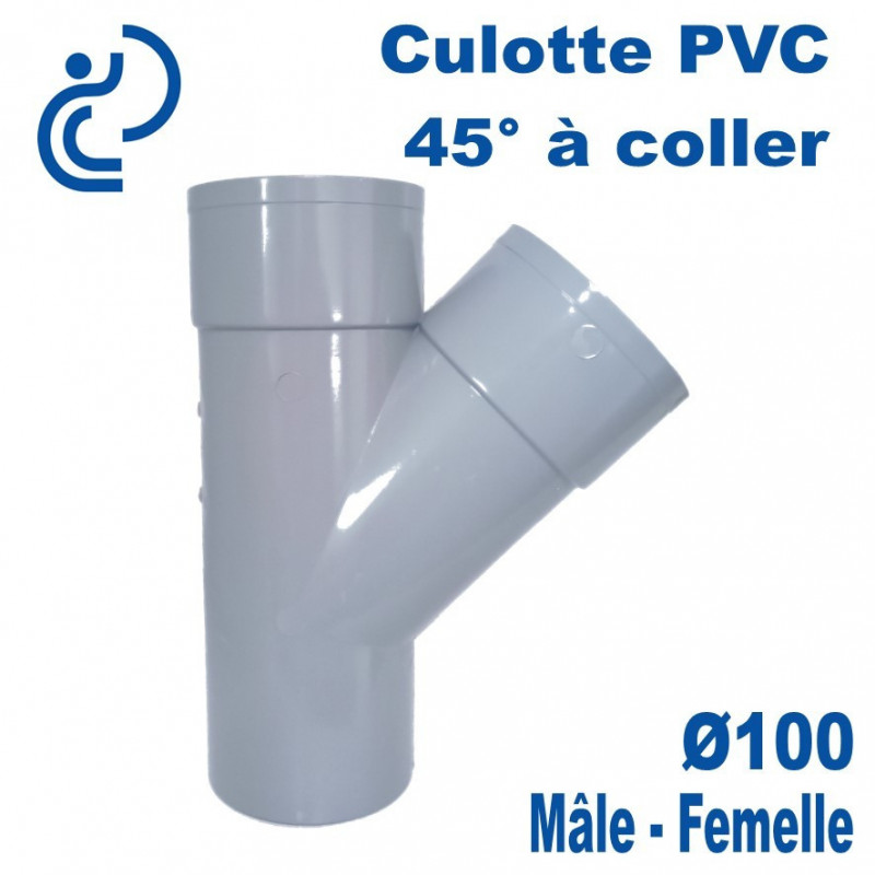Culotte pvc 100 a 45 ° mf