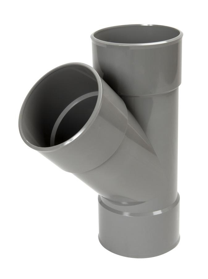 Culotte pvc  assainissement 125 a 45° ff