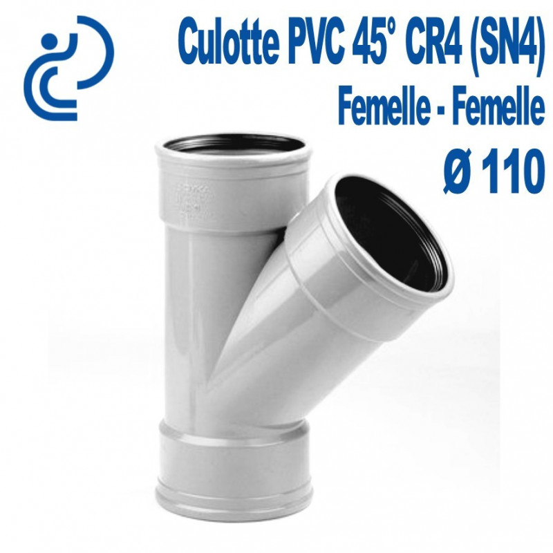 Culotte pvc  assainissement 110 a 45° ff