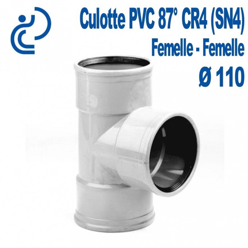 Culotte pvc  assainissement 110 a 87° ff