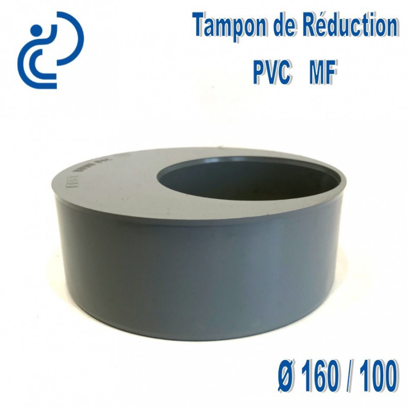 Tampon reduction 160 à 100 pvc cône excentré