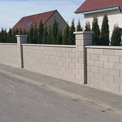 Bloc e-clair 20 x 20 x 40 lisse coffrant gris