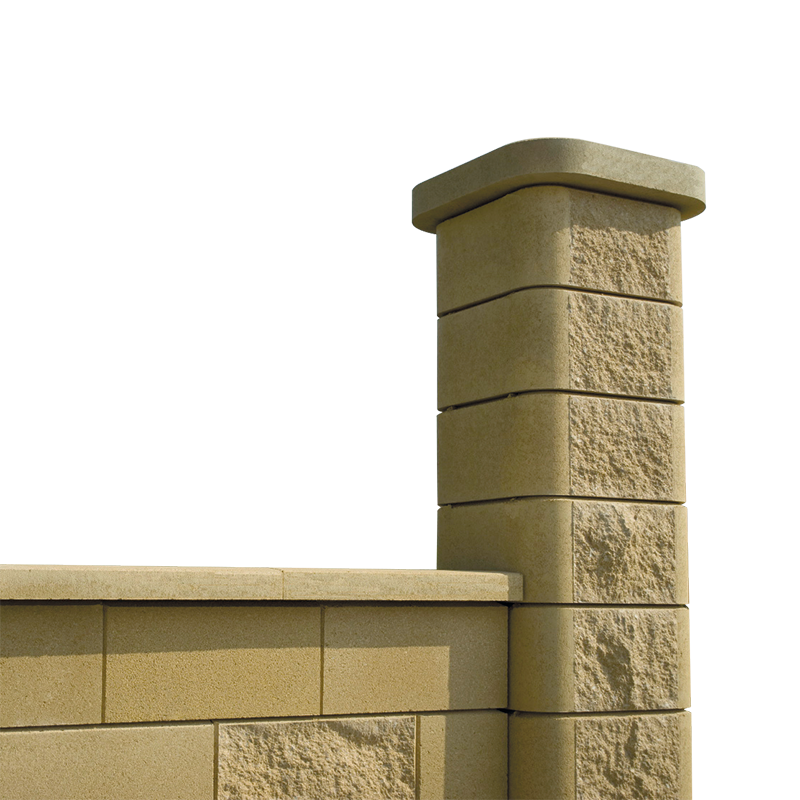 Element pilier 400x400x200 targa jaune