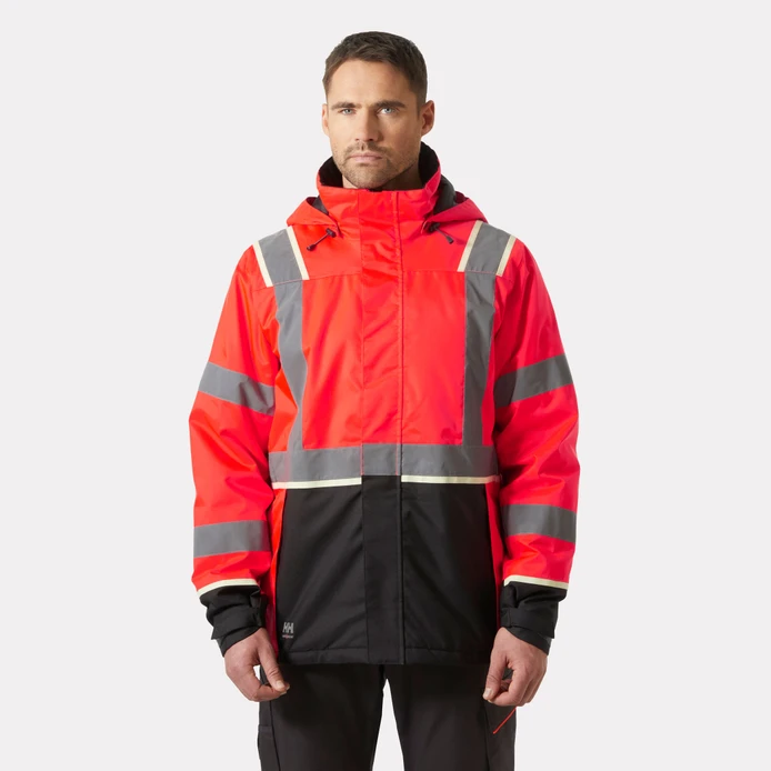Blouson hiver rouge fluo 169