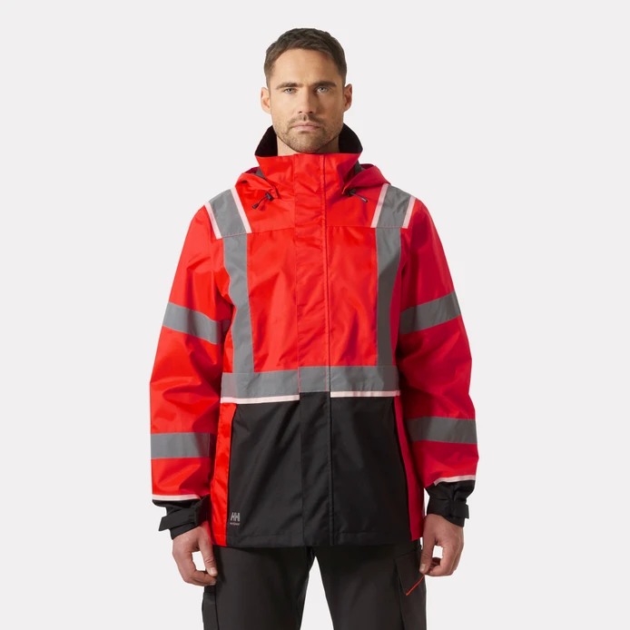 Blouson impermeable rouge fluo 169