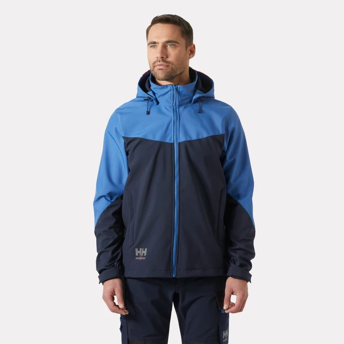 Veste softshell oxford hooded bleu 595