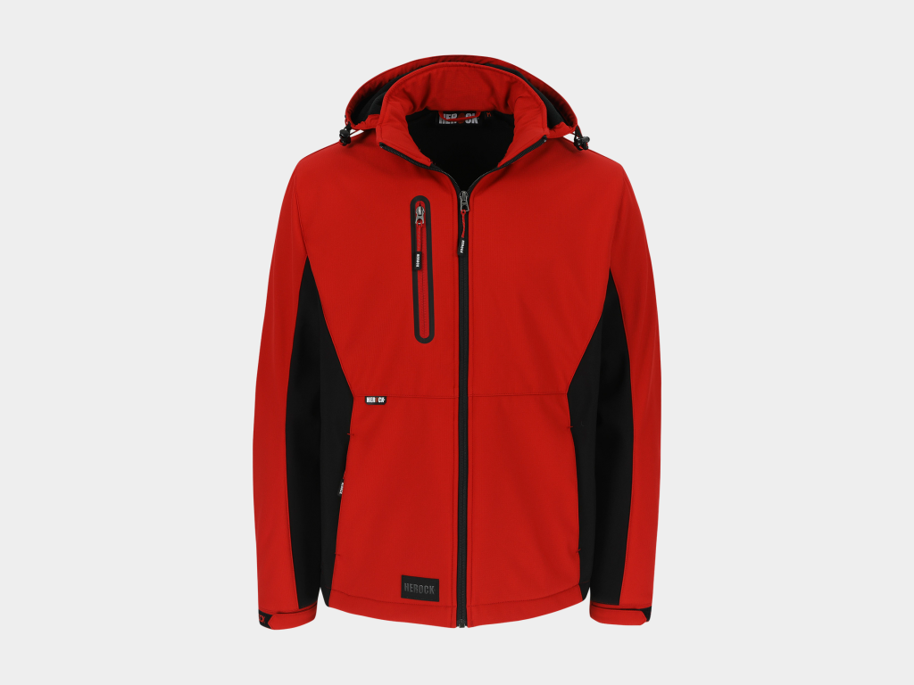 Veste trystan softshell rouge / noire