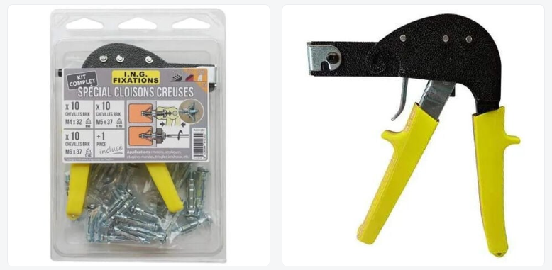 Cheville brik + pince