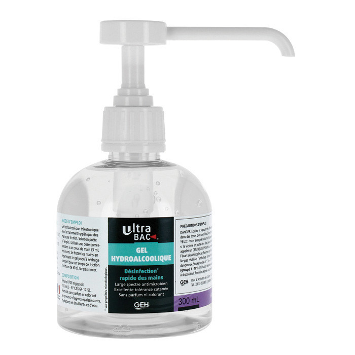 Gel hydro-alcoolique flacon pompe 300ml