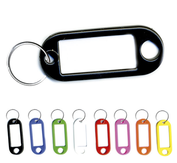 Porte cle avec etiquette