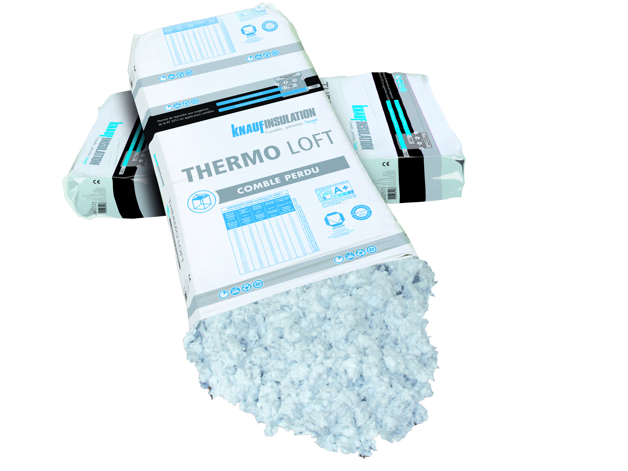 Laine de verre a souffler thermo loft