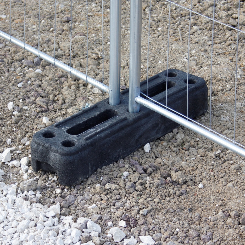 Plot pvc pour clotûre de chantier grillagée