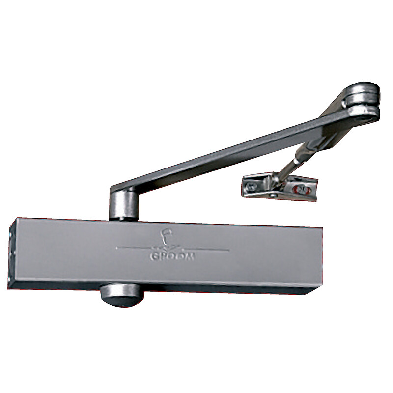 Ferme porte complet gr150 argent pour porte