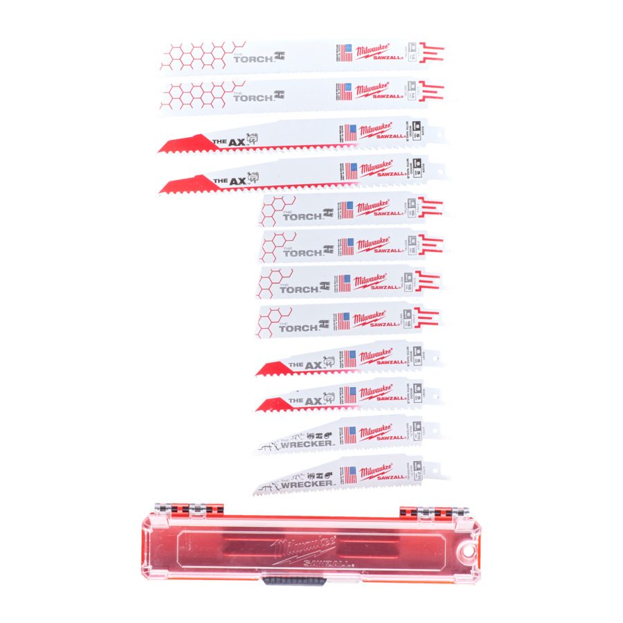 Coffret 12 lames de scie sabre milwaukee