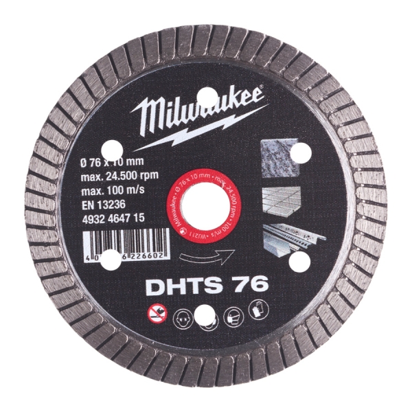 Disque milwaukee carrelage dhts ø76mm