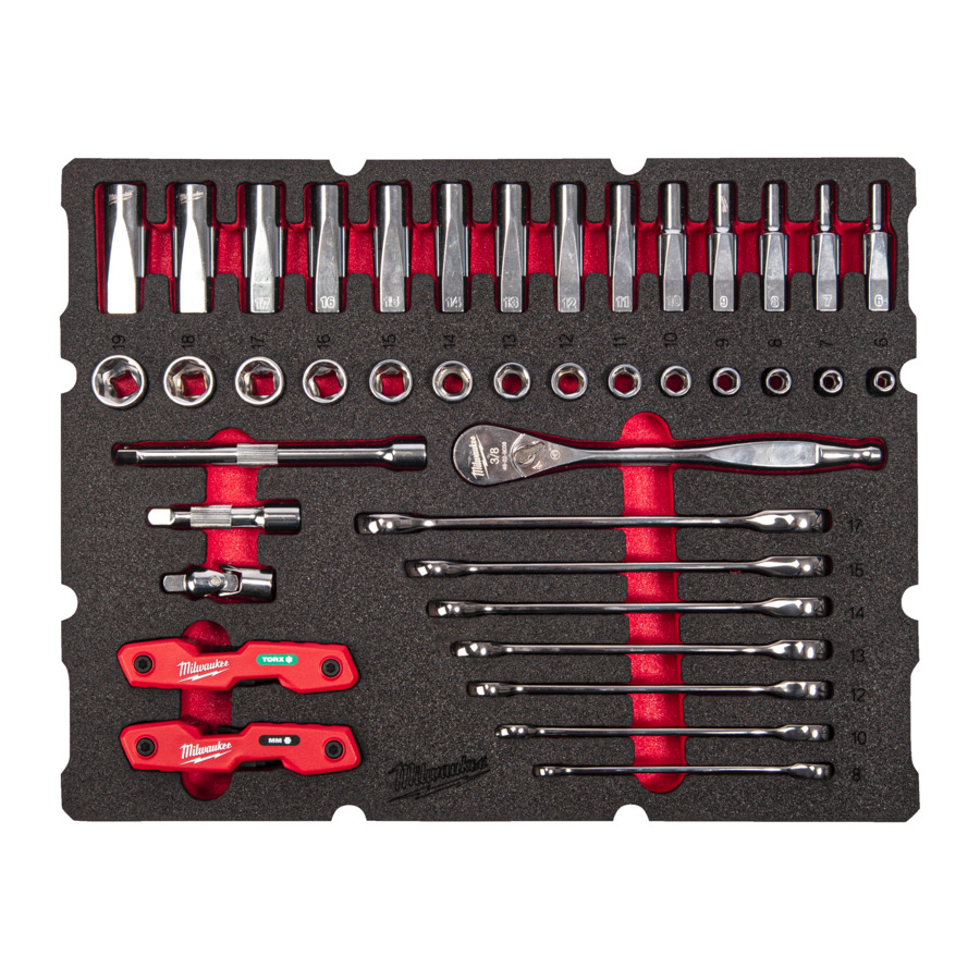 Module packout set cliquet 3/8 55pcs